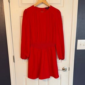 Express Vibrant Red Casual Dress